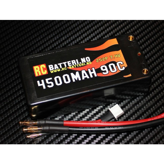 4500MAH 90C 2S2P 7.4V Short RC-Batteri.no