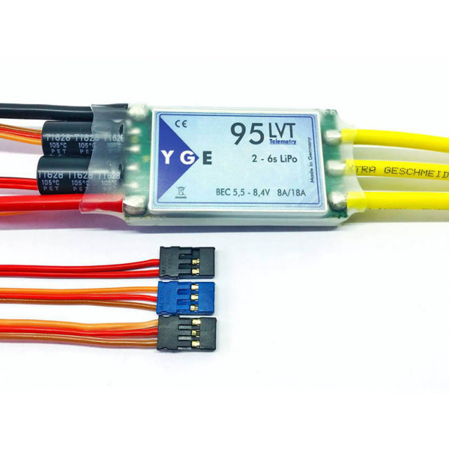 ESC, YGE 95LVT Brushless ESC 95A with Telemetry 4-6S